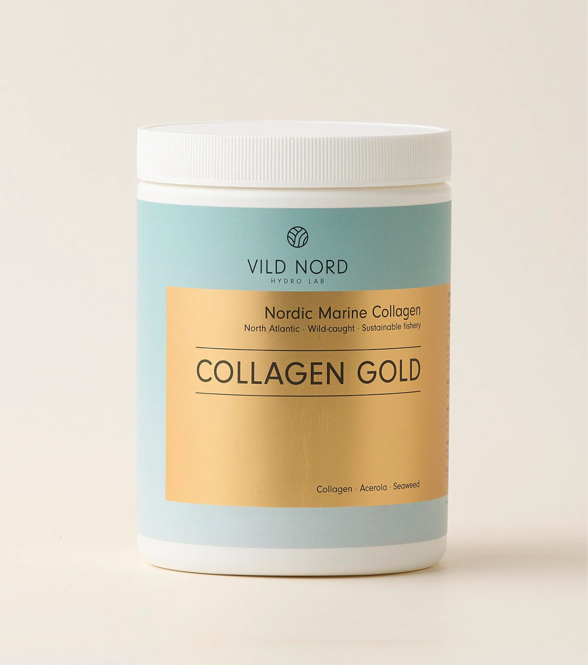 Collagen thủy phân  Collagen Gold VILD NORD Na Uy hộp 225g - Rong biển & sơ ri