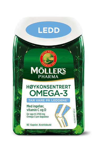 Dầu cá Omega 3 Möller's Pharma Ledd | Hỗ trợ Xương khớp | hộp 80 viên