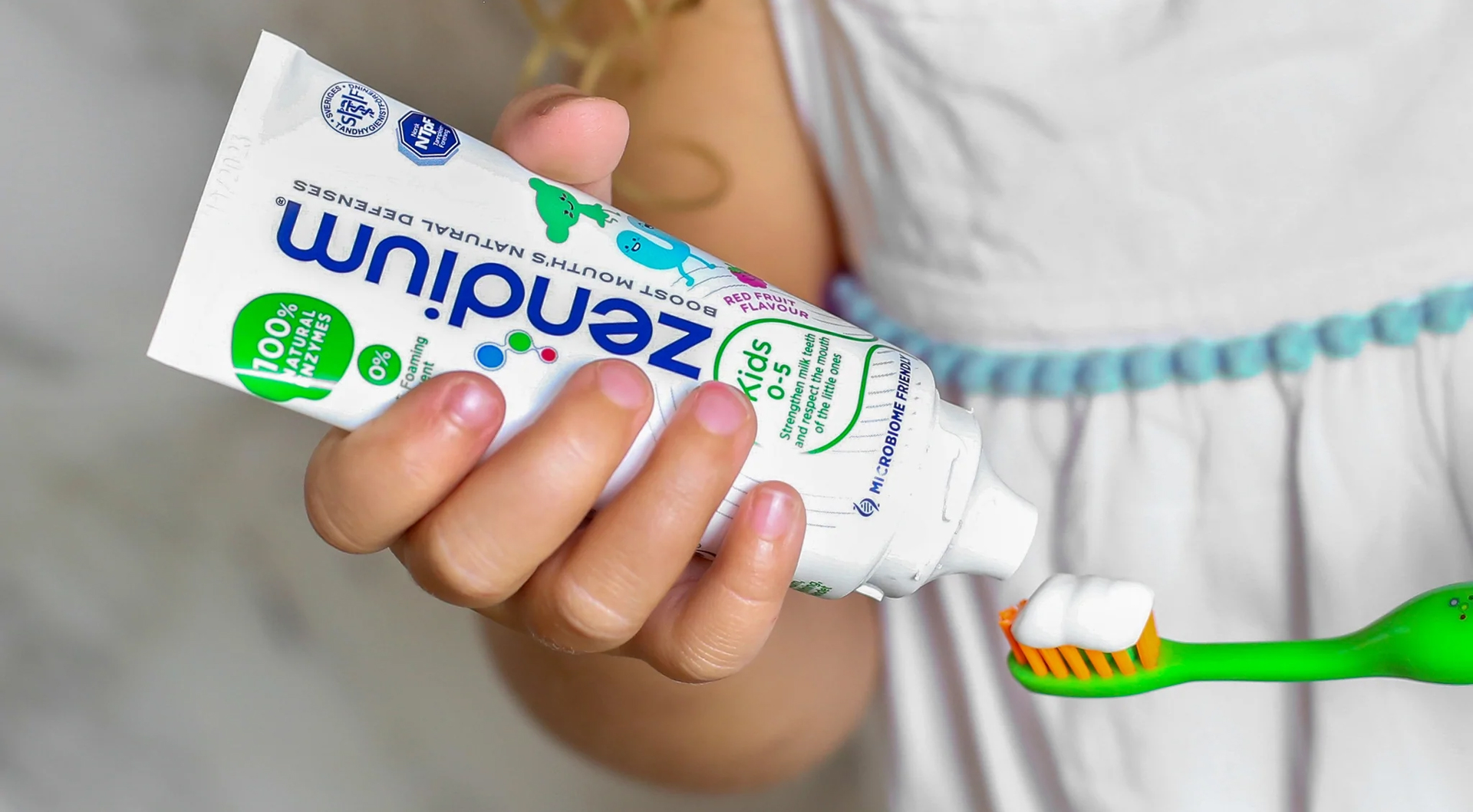 Kem đánh răng Zendium Kids 0-5 Toothpaste - Vị trái cây 50ml | Cho bé từ 0 đến 5 tuổi