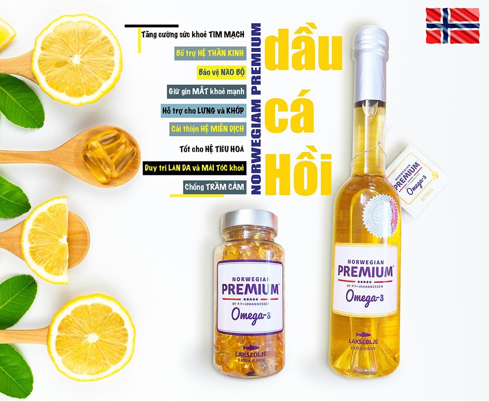 Công dụng Dầu Cá Hồi Cao Cấp Extra Virgin Omega-3 - Hương Cam Chanh