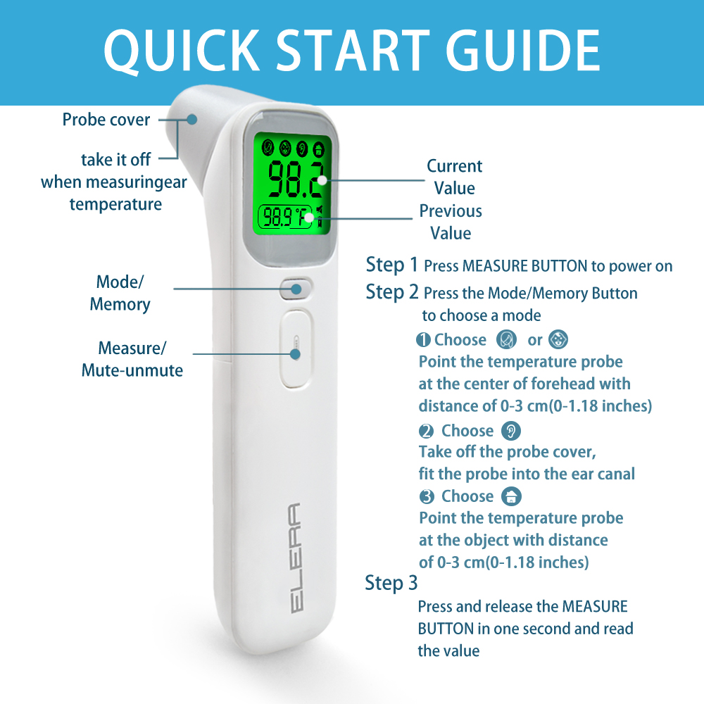 Nhiệt kế hồng ngoại thông minh elera