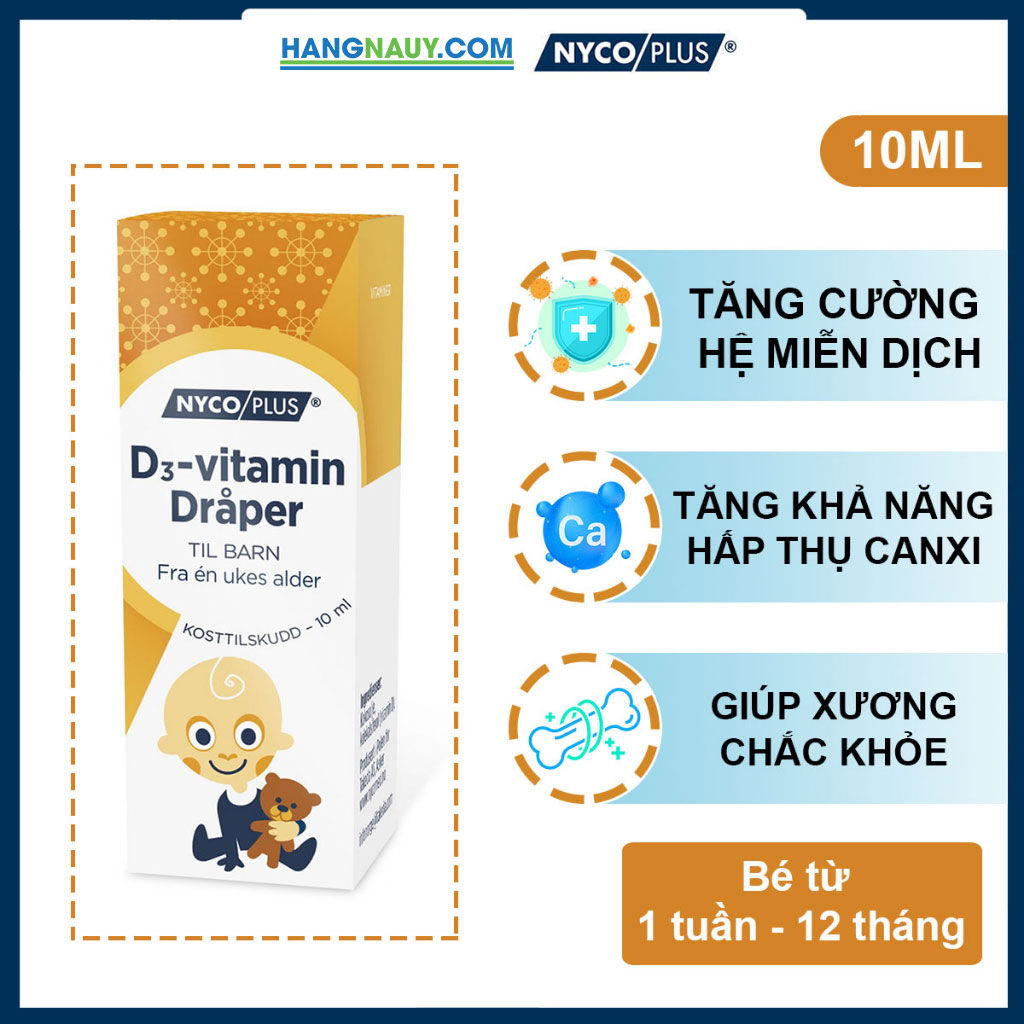 Vitamin D3 Nycoplus Dạng Giọt Cho Trẻ