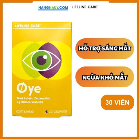 Thạch bổ sung Lutein hỗ trợ sáng mắt, bảo vệ mắt Lifeline Care Oye hương chanh (30 viên)
