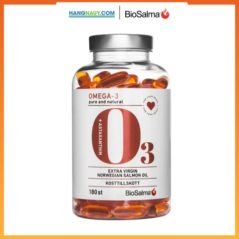 Dầu cá hồi Omega 3 tinh khiết O3 BioSalma (180 viên)