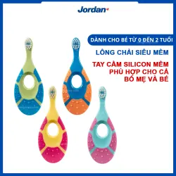 Bàn chải đánh răng cho bé Jordan Step 1 (0-2 tuổi), Lông siêu mềm