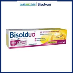 Bisolduo Kẹo ngậm ho, đau họng với chanh và khuynh diệp | Hộp 18 viên