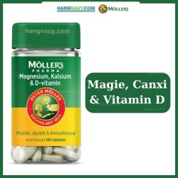 Canxi Mollers Pharma Kalsium 500 mg Viên uống bổ sung  nội địa Na Uy | Hộp 100 viên