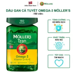 Dầu cá Omega 3 Moller's Trankapsler | Hỗ trợ Não | Hộp 160 viên