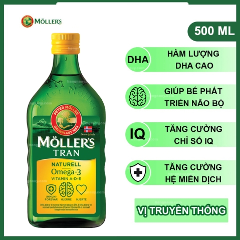Dầu Gan Cá Tuyết Mollers Tran Naturell Omega-3 500ml - Hương vị dầu cá tự nhiên