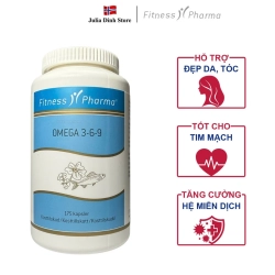 Fitness Pharma – Viên uống Omega 3-6-9 từ dầu cá & hoa anh thảo nội địa Na Uy (Hộp 175 viên)