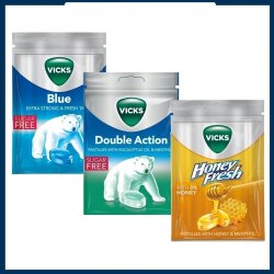 Kẹo ngậm giảm ho và viêm họng VICKS (100g) Douple Action