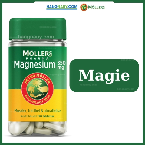 Magnesium Mollers 350mg  Viên uống bổ sung nội địa Na Uy | Hộp 150 viên