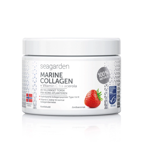 Marine Collagen og Vitamin C (Jordbærsmak)  | Vị dâu | Hộp 150 gram