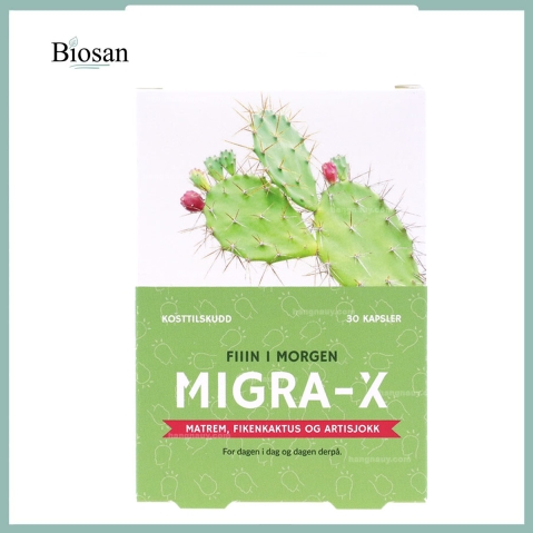 MIGRA-X Biosan | Viên uống chống đau nửa đầu | Nội địa Na Uy | Hộp 30 viên