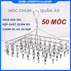 Móc Chùm Inox 304 Cao Cấp Bền Đẹp, Mắc Phơi Quần Áo