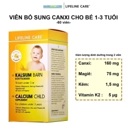 Canxi sữa Lifeline Care Kalsium Barn | Hộp 60 viên