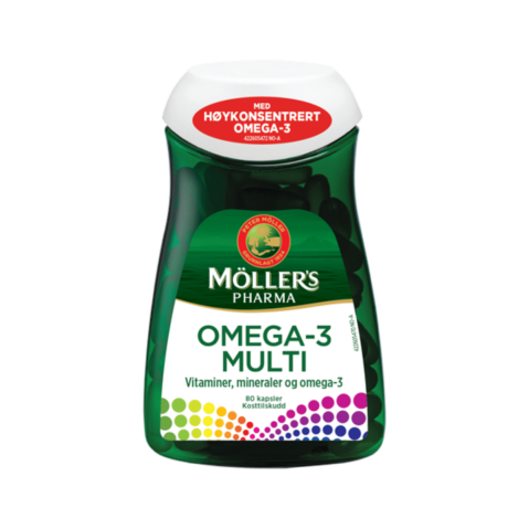 Dầu cá Mollers Pharma Hoykonsentrert Omega 3 Multi (80 viên) – Nội địa Na Uy