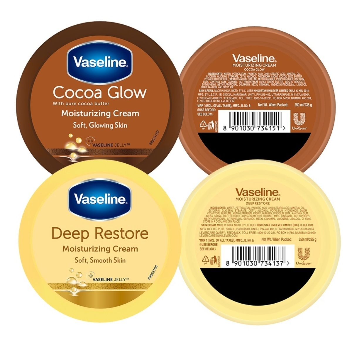 Kem dưỡng thể Vaseline Intensive Care Deep Restore Body Cream 75ml (Bill Na Uy)