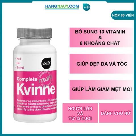 Viên uống bổ sung Weifa Vitamin Complete Kvinne dành cho nữ |  Hộp 60 viên
