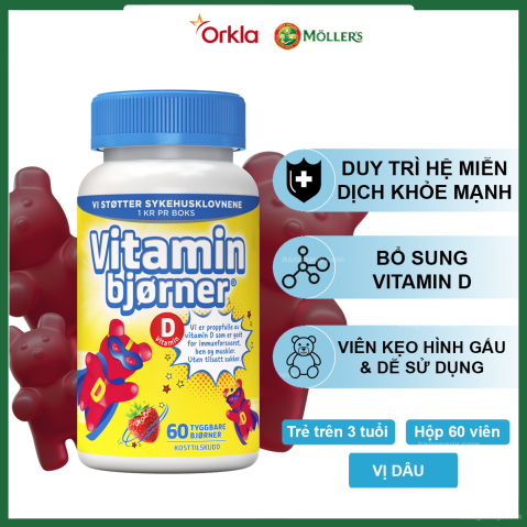 Vitaminbjorner D-vitamin | Kẹo dẻo bổ sung VITAMIN hình chú gấu Bjorner tăng cường vitamin D